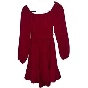 Girls Lantern Sleeve Square Neck A-Line Elastic Waist Open Back Dress Size XXL